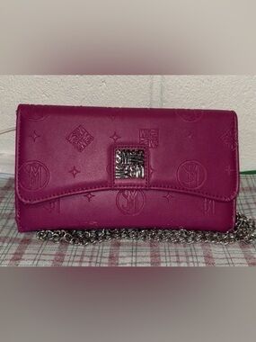 Steve Madden Magenta Embossed Chain Crossbody NWOT